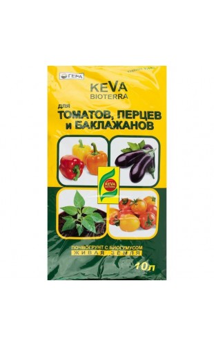 Грунт Keva Bioterra для томатов и перцев 10л #Гера