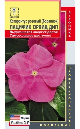 (2023) Барвинок (катарантус розовый) Пацифик Орхид Дип F1 8шт #Плазма